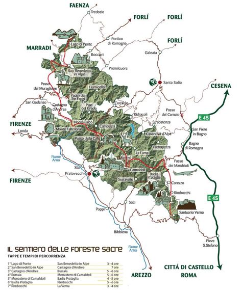 Mappa del Sentiero delle Foreste Sacre