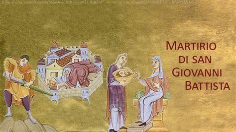 Rappresentazione artistica del martirio di San Giovanni Battista