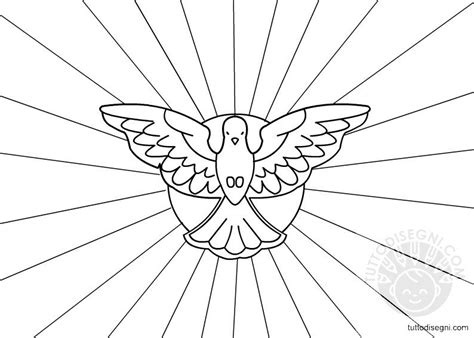 Disegno di colomba, simbolo dello Spirito Santo