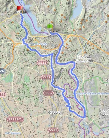 Mappa storica o aerea di Coarezza e del fiume Ticino