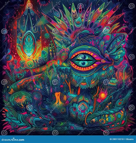 Illustrazione surreale che rappresenta allucinazioni legate all'oppio