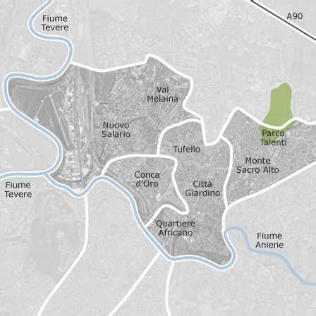 Mappa dell'area Monte Sacro Talenti con indicazione degli asili nido