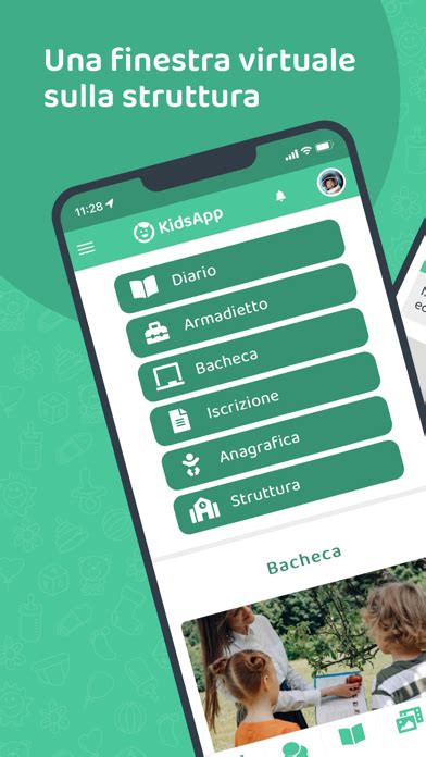 Screenshot dell'interfaccia dell'app KidsApp per genitori