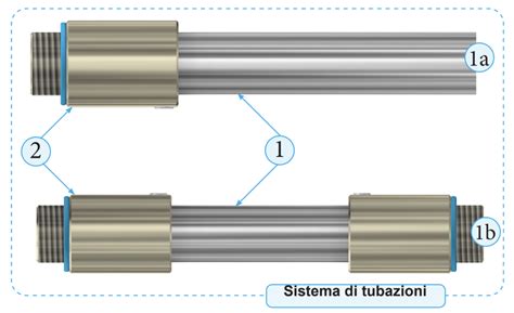 Dettaglio di un attraversamento di tubazioni in una parete compartimentata