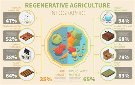 Infografica sull'agricoltura biologica e l'integrazione di fonti rinnovabili nelle aziende agricole