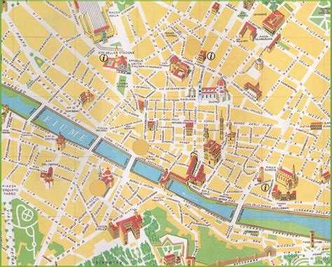 Mappa del centro storico di Firenze con evidenziato Borgo Santi Apostoli