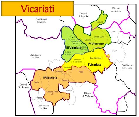 Mappa schematica della suddivisione territoriale delle Unità Pastorali della Diocesi di Vicenza
