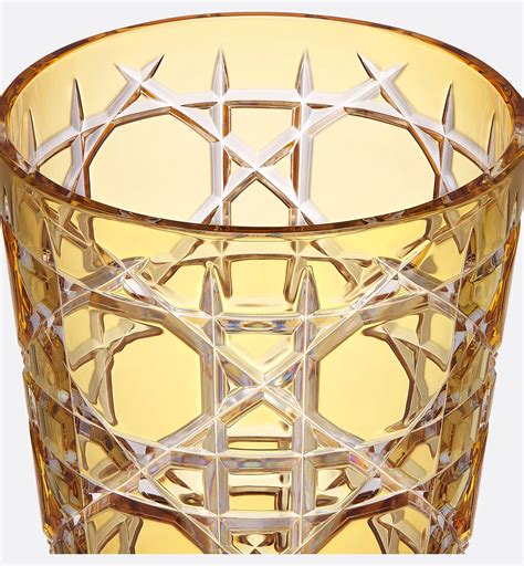 Vaso in cristallo trasparente con riflessi