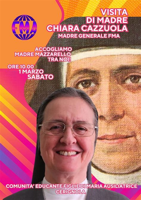 Ritratto ufficiale di Madre Chiara Cazzuola, Superiora Generale delle FMA