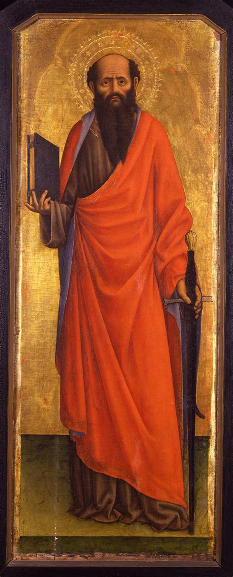 Iconografia di San Paolo con un'aureola e simboli legati alle sue esperienze mistiche.