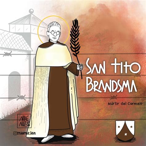 Ritratto di San Tito Brandsma in abito carmelitano