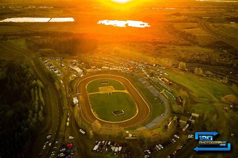 Foto aerea della Nazareth Speedway in stato di abbandono