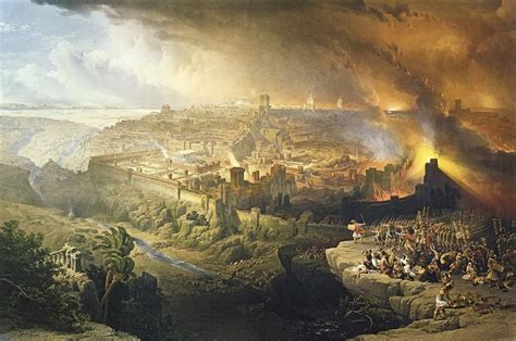 Rappresentazione della distruzione di Gerusalemme del 70 d.C.