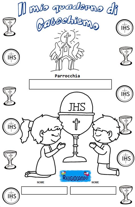 scheda di catechismo con testo evangelico e disegno da colorare
