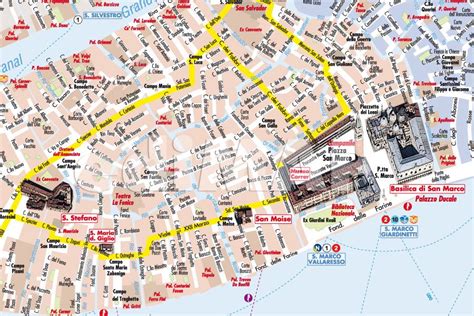 Mappa delle principali chiese di Venezia con reliquie