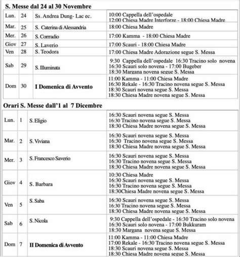 Schema cronologico della novena e delle celebrazioni principali di maggio