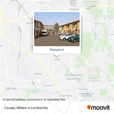 Mappa di Cesate con evidenziate le fermate dei mezzi pubblici più vicine a Via Suor Innocente Lazzarotto.