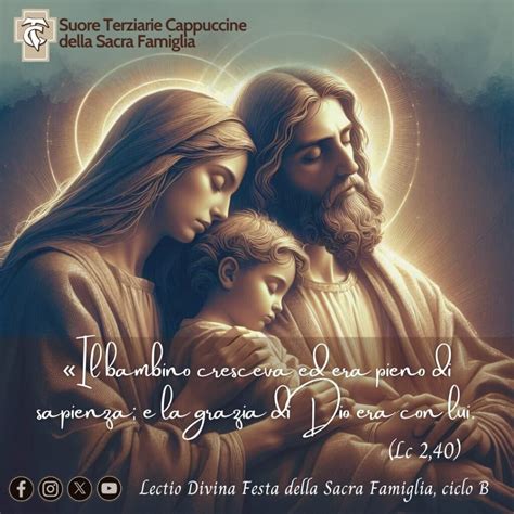 Illustrazione della Sacra Famiglia circondata da luce divina, a simboleggiare protezione e guida