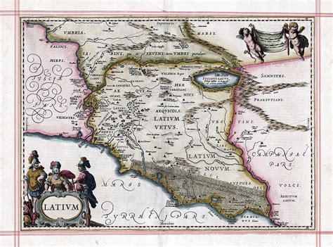 Mappa del Latium vetus con indicazione di Ariccia