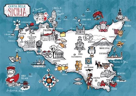 Mappa della Sicilia con i siti archeologici legati a Demetra e Kore
