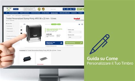 Interfaccia del compositore online per timbri personalizzati con opzioni di testo e logo