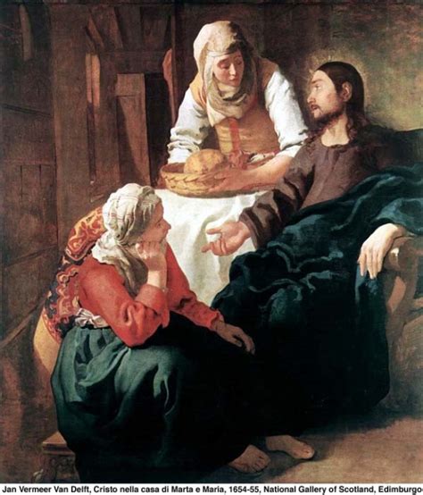 Illustrazione di Marta, Maria e Lazzaro con Gesù a Betania