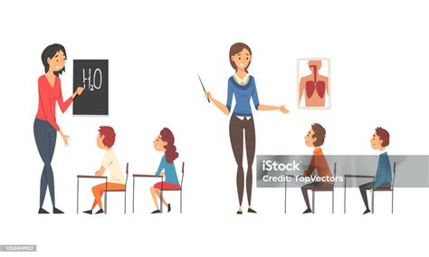 Illustrazione di un catechista che insegna a un gruppo di bambini