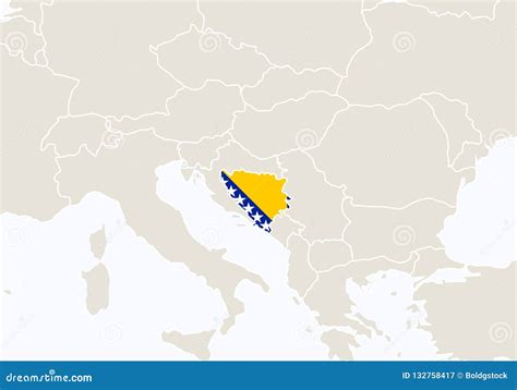 Mappa della Bosnia-Erzegovina con evidenziata la posizione di Medjugorje
