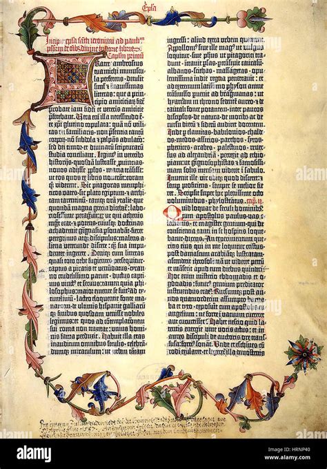 Pagina miniata della Bibbia Laurenziana di Gherardo e Monte di Giovanni
