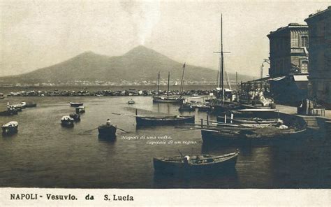 cartolina storica di Napoli, scorcio del Vesuvio