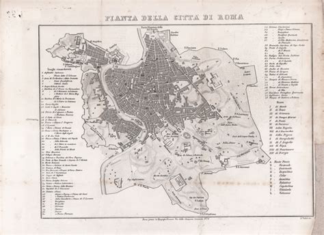 Pianta dettagliata della città e dei suoi sobborghi con le porte nominate