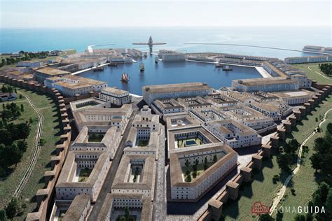 Ricostruzione storica dell'antico porto di Cesarea in epoca romana
