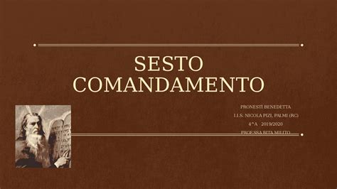 rappresentazione stilizzata del sesto comandamento