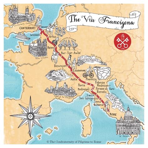 Mappa storica della Via Francigena
