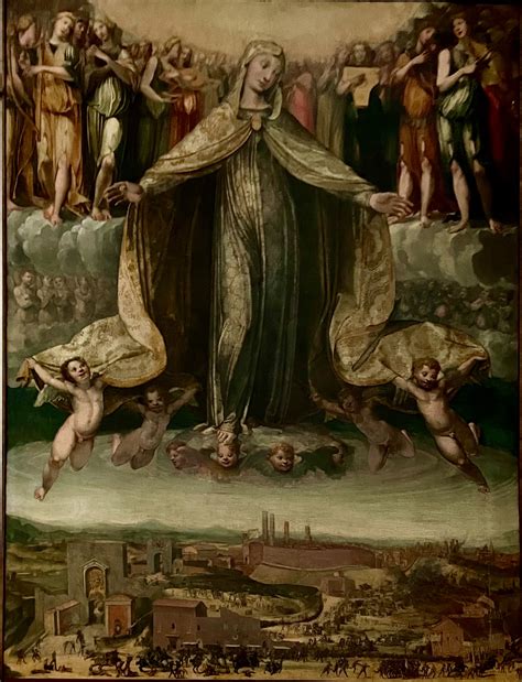 Illustrazione della Battaglia di Camollia o raffigurazione della Vergine Immacolata