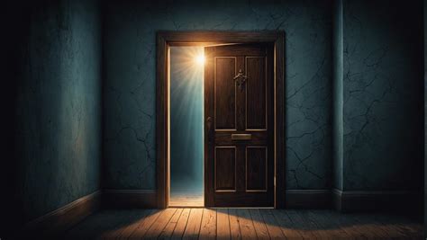 illustrazione di una porta simbolica che si apre su un paesaggio spirituale