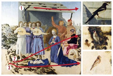 Piero della Francesca Natività dettagli
