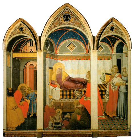 Pietro Lorenzetti Natività della Vergine pannelli