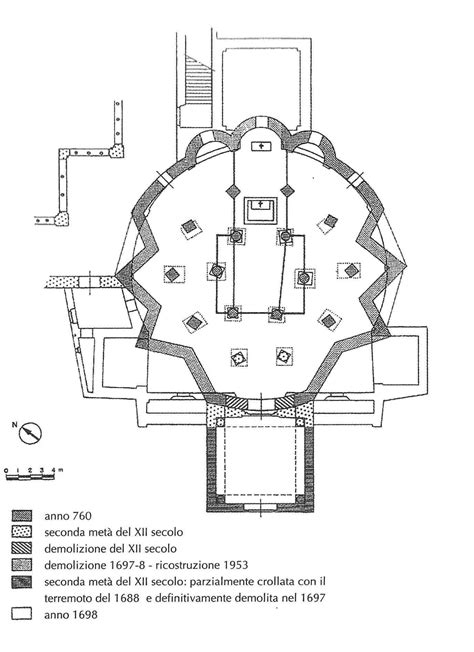 Planimetria della Chiesa di Santa Sofia a Benevento