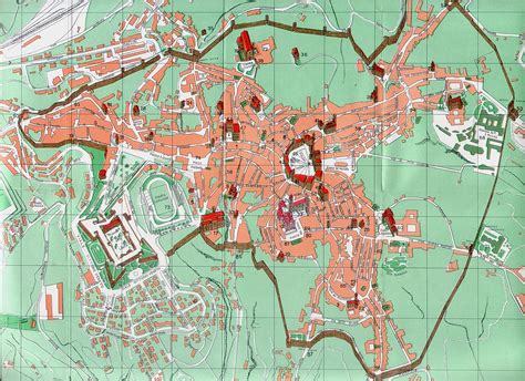 Mappa storica di Siena con evidenza di Porta Camollia