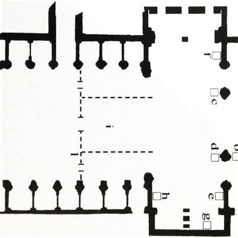Pianta architettonica del Convento di San Bernardino a Sinalunga con evidenziate le cappelle