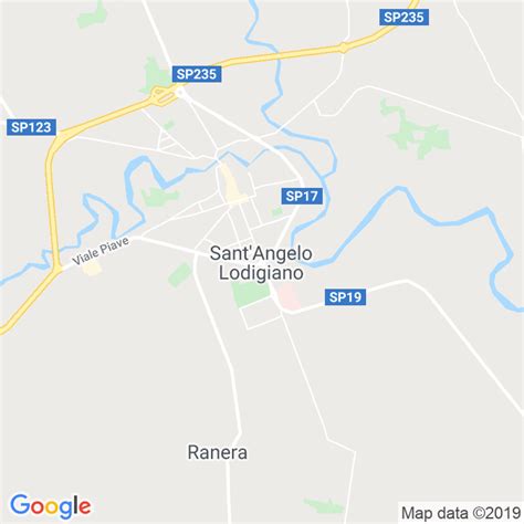 Mappa ciclovia nella zona di Sant'Angelo Lodigiano