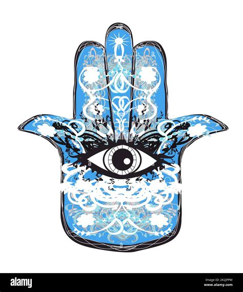 illustrazione schematica delle due forme di Mano di Fatima (simmetrica e normale)