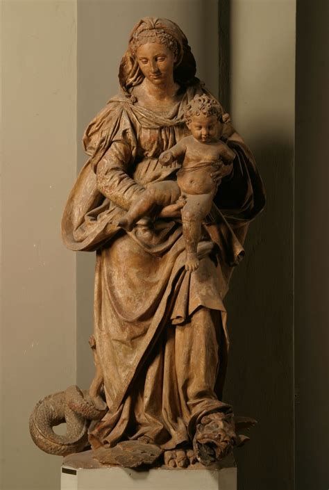 Scultura in terracotta di Antonio Begarelli: Madonna con Bambino e San Giovannino