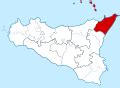 Mappa geografica dell'Arcidiocesi di Messina - Lipari - Santa Lucia del Mela