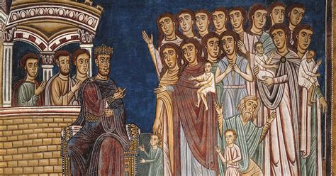 Rappresentazione artistica medievale della Donazione di Costantino
