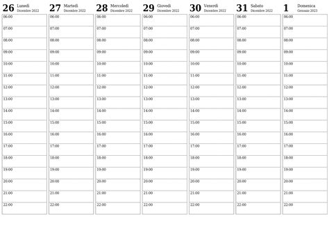 Agenda diocesana con eventi e orari