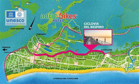 Mappa del percorso ciclabile Ciclovia 7 con evidenziati i punti di interesse