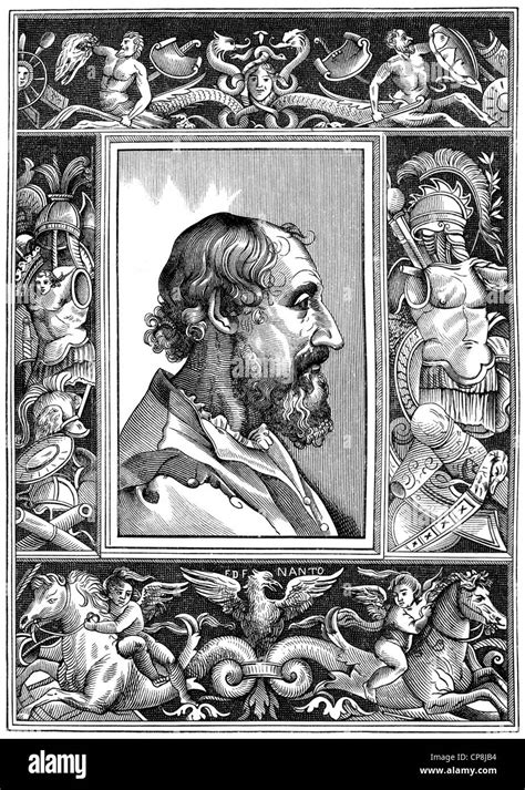 Illustrazione storica della consegna della banderuola o ritratto di Ludovico Ferrari