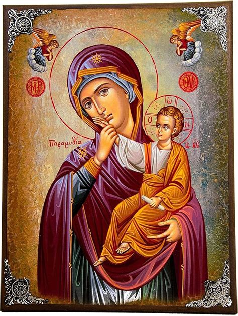 Icona ortodossa della Theotokos (Madre di Dio), che riflette la venerazione orientale